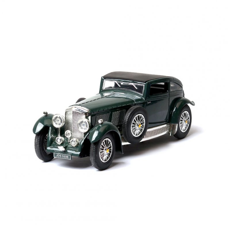 Antique Light Sound Pull Back Car Modeling Toy for Bentley 8L Collection(Box Packing) green