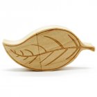 Ants Wooden Cute Leaf Shape Flash Drive   32G  White