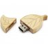Ants Wooden Cute Leaf Shape Flash Drive   32G  White