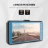 Anytek A60 4 inch IPS Screen 1080P HD 170Degree Wide Angle ADAS Dual Camera Driving Recorder Silver gray