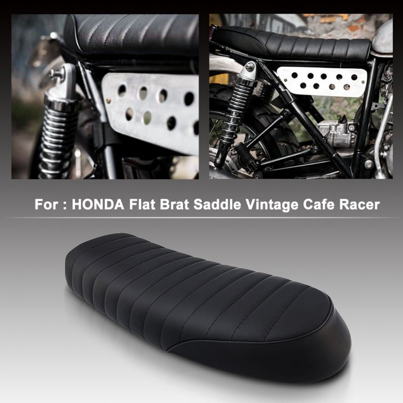 Motorcycle Vintage Saddle Cafe Racer Seat Flat Brat for Honda CB CL Yamaha SR XJ SUZUKI GS 