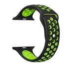 US Apple Watch Band 38mm,Soft Silicone Quick Release Replacement Strap for Apple iWatch Series 1 Series 2 Black and Green