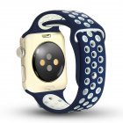 US Apple <span style='color:#F7840C'>Watch</span> Band 38mm,Soft Silicone Quick Release Replacement Strap for Apple iWatch Series 1 Series 2 Navy and White