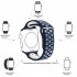 Apple Watch Band 38mm Soft Silicone Quick Release Replacement Strap for Apple iWatch Series 1 Series 2 Navy and White