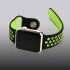 Apple Watch Band 38mm Soft Silicone Quick Release Replacement Strap for Apple iWatch Series 1 Series 2 Black and Green