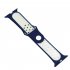 Apple Watch Band 42mm Soft Silicone Quick Release Replacement Strap for Apple iWatch Series 1 Series 2 Navy and White