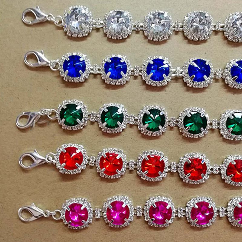 Pet Dog Bling Shiny Necklace Ornament Luxury Crystal Rhinestone Collar For Wedding Accessories pink M