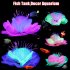 Aquarium Artificial Simulation Soft Silicone Fluorescent Flower Decoration Orange