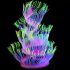 Aquarium Decorations Fish Tank Landscaping Silicone Coral Simulation Actinian Fluorescent Ornament Non Toxic Safe for All Fish and Pets 50cm Blue