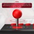 Arcade Fight Stick Arcade Game Fighting Joystick with Turbo Macro Function Y02 Black Red