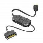 Argb Mini Controller With Lengthen Cable Wide Compatibility 5v 3-pin To SATA Power Supply RGB Sync Controller black