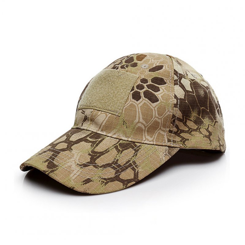 Army Fan Outdoor Baseball Cap Tactical Camouflage Cap Desert Python Pattern _One size