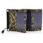 Army Style Camouflage Folding Solar Panel for Outdoors is 7W  5 5V  Weatherproof and has a USB Charging Plug