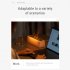 Aromatherapy Diffuser 150ml USB Flame Aromatherapy Machine with 7 LED Color Changing Lights DQ711 Black