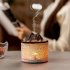 Aromatherapy Diffuser 180ml Ultrasonic Aromatherapy Humidifier USB Flame Aromatherapy Machine with 7 LED Lights Black