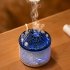 Aromatherapy Diffuser 180ml Ultrasonic Aromatherapy Humidifier USB Flame Aromatherapy Machine with 7 LED Lights Black
