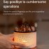 Aromatherapy Diffuser 180ml Ultrasonic Aromatherapy Humidifier USB Flame Aromatherapy Machine with 7 LED Lights Black
