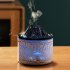 Aromatherapy Diffuser 180ml Ultrasonic Aromatherapy Humidifier USB Flame Aromatherapy Machine with 7 LED Lights Black