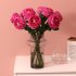 Artifical Silk  Flower Realistic Rose For Hpsehold Decoration Wedding Ornaments Deep purple
