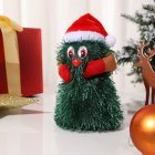 Artifical Xmas Tree Ornament Funny Cute Rotating Electric Plush Doll Musical Toy