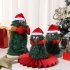 Artifical Xmas Tree Ornament Funny Cute Rotating Electric Plush Doll Musical Toy for Christmas Decoration Small