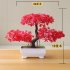 Artificial Chamaecyparis Pisifera Shape Plant Bonsai for Home Dinning Table Ornament Pink