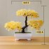 Artificial Chamaecyparis Pisifera Shape Plant Bonsai for Home Dinning Table Ornament Pink