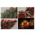 Artificial Door Lintel with Greenery Berry Plaid Bow Door Hanging Decorative Swag Christmas no lights