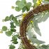 Artificial Easter Egg Wreath Front Door Window Hanging Wreath Simulation Garland For Easter Decorations Egg Eucalyptus Wreath