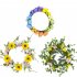 Artificial Easter Egg Wreath Front Door Window Hanging Wreath Simulation Garland For Easter Decorations Egg Sunflower Wreath