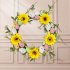 Artificial Easter Egg Wreath Front Door Window Hanging Wreath Simulation Garland For Easter Decorations Egg Sunflower Wreath