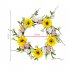 Artificial Easter Egg Wreath Front Door Window Hanging Wreath Simulation Garland For Easter Decorations Egg Sunflower Wreath