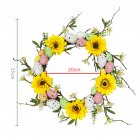 Artificial Easter Egg Wreath Front Door Window Hanging Wreath Simulation Garland For Easter Decorations