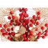 Artificial Flower Basket Berry Flowers Bouquet Fake Plant with Metal Flower Pot Christmas Gift Style B