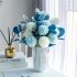 Artificial Flowers Simulate Bouquet for Home Living Room Resturant Decor Blue