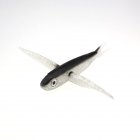 Artificial Flying Fish Bait Soft Fishing Lure for Tuna Mackerel Seawater Fishing Boat Trolling  Black 20cm