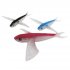 Artificial Flying Fish Bait Soft Fishing Lure for Tuna Mackerel Seawater Fishing Boat Trolling  Red 18cm