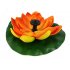 Artificial Fountains with LED Light Solar Powered Lotus Light Lamp with Water for Decoration Orange R0903A
