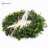 Artificial Leaf Wreath with Bow Door Hanging Wall Window Decoration Wreath Holiday Festival Wedding Decor  Style A