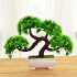 Artificial Pine Bonsai Creative Simulation Tree Plant Home Desktop Decoration Double deck green pine