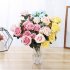Artificial Rose Flower Bouquet with 10 Heads for Home Decor Wedding Props light grey