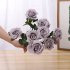 Artificial Rose Flower Bouquet with 10 Heads for Home Decor Wedding Props light grey