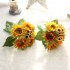 Artificial  Silk  Flower Sunflower Bunch Decoration Ornaments For Wedding Home Yellow
