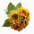 Artificial  Silk  Flower Sunflower Bunch Decoration Ornaments For Wedding Home Yellow