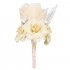 Artificial Wrist Flower  Corsage for Wedding Party Bride Bridegroom Accessories Gold champagne brooch