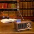 As19 Retro Wireless Bluetooth compatible Speaker Hands free Call Card U Disk Loudspeaker Nostalgic Audio Gramophone Pear Gold