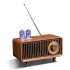 As19 Retro Wireless Bluetooth compatible Speaker Hands free Call Card U Disk Loudspeaker Nostalgic Audio Gramophone Pear Gold