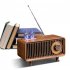 As19 Retro Wireless Bluetooth compatible Speaker Hands free Call Card U Disk Loudspeaker Nostalgic Audio Gramophone Pear Gold