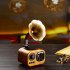 As90 Retro Wireless Bluetooth compatible Speaker Hands free Call Card U Disk Nostalgic Small Audio Antique Gramophone pear color