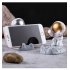 Astronaut Model Mobile Phone  Holder Bracket Night Light Fashion Stable Anti slip Tablet Desktop Stand Resin Decorative Crafts Lunar Light  Silver 